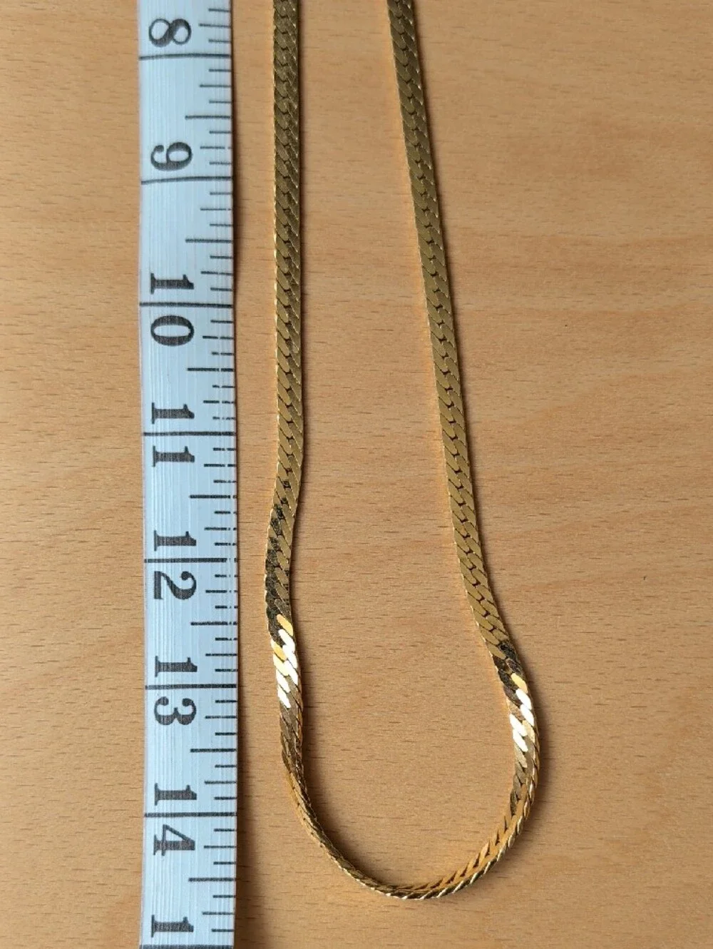 Givenchy Gold Tone Herringbone Necklace
